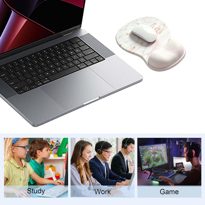 Ergonomic Mouse Pad with Gel Wrist Support, Comfortable Wrist Rest Mousepad with Non-Slip PU Base for Pain Relief, Desk, Home & Office(Midnight)