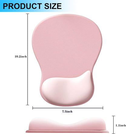 Ergonomic Mouse Pad with Gel Wrist Support, Comfortable Wrist Rest Mousepad with Non-Slip PU Base for Pain Relief, Desk, Home & Office(Midnight)