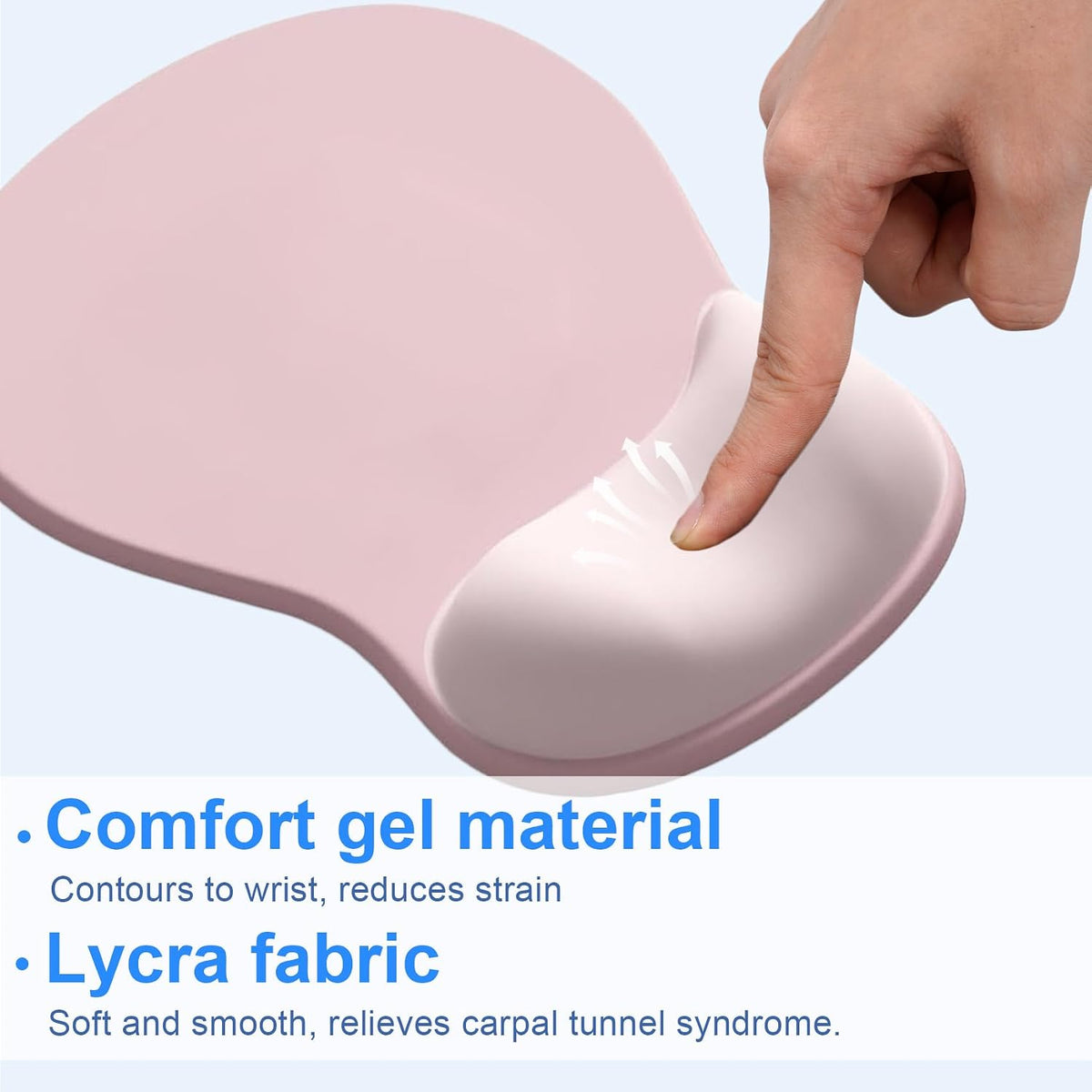 Ergonomic Mouse Pad with Gel Wrist Support, Comfortable Wrist Rest Mousepad with Non-Slip PU Base for Pain Relief, Desk, Home & Office(Midnight)