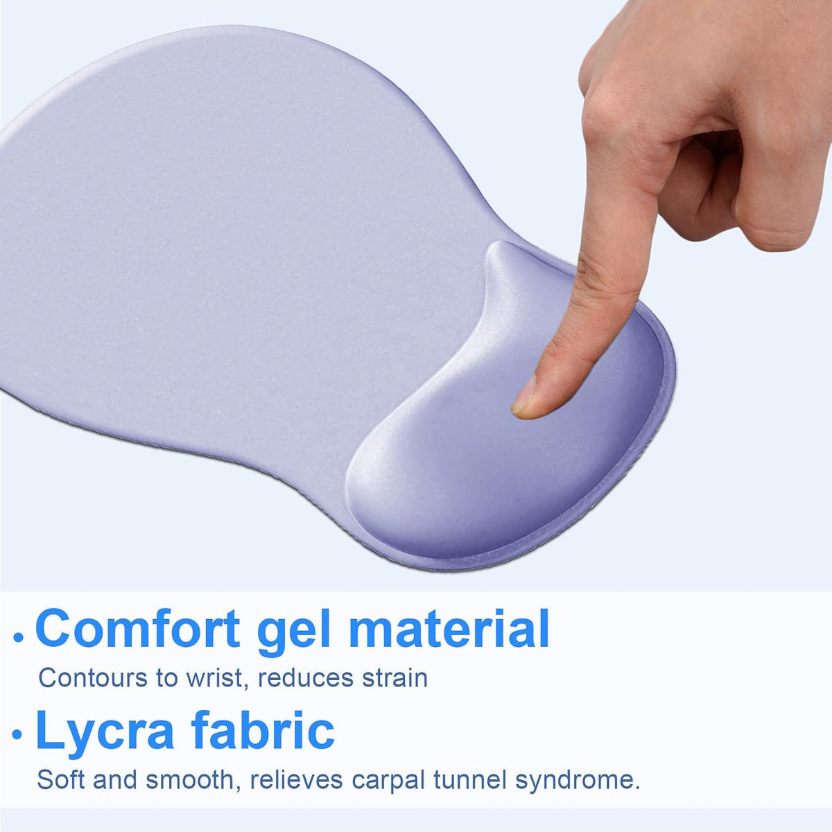 Ergonomic Mouse Pad with Gel Wrist Support, Comfortable Wrist Rest Mousepad with Non-Slip PU Base for Pain Relief, Desk, Home & Office(Midnight)