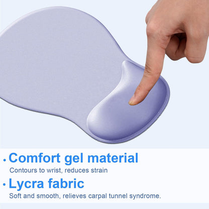 Ergonomic Mouse Pad with Gel Wrist Support, Comfortable Wrist Rest Mousepad with Non-Slip PU Base for Pain Relief, Desk, Home & Office(Midnight)