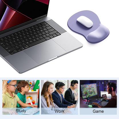 Ergonomic Mouse Pad with Gel Wrist Support, Comfortable Wrist Rest Mousepad with Non-Slip PU Base for Pain Relief, Desk, Home & Office(Midnight)
