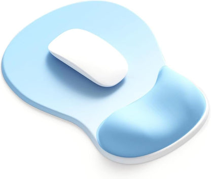 Ergonomic Mouse Pad with Gel Wrist Support, Comfortable Wrist Rest Mousepad with Non-Slip PU Base for Pain Relief, Desk, Home & Office(Midnight)