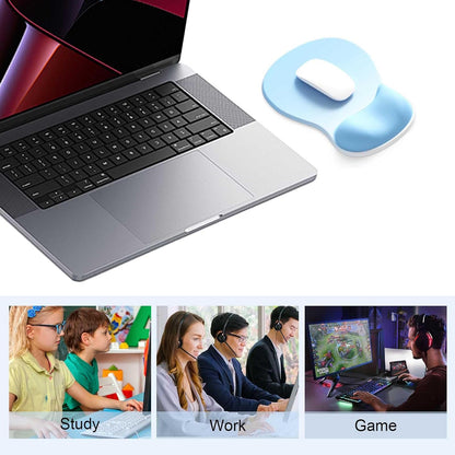 Ergonomic Mouse Pad with Gel Wrist Support, Comfortable Wrist Rest Mousepad with Non-Slip PU Base for Pain Relief, Desk, Home & Office(Midnight)