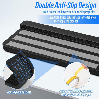 Desk Elbow Pads (2-Pack) L-Shaped Rest for Desk, Ergonomic Arm Rest Support, Memory Foam Desk Edge Cushion for Palm, Wrist & Forearm, Prevents Elbow & Wrist Strain