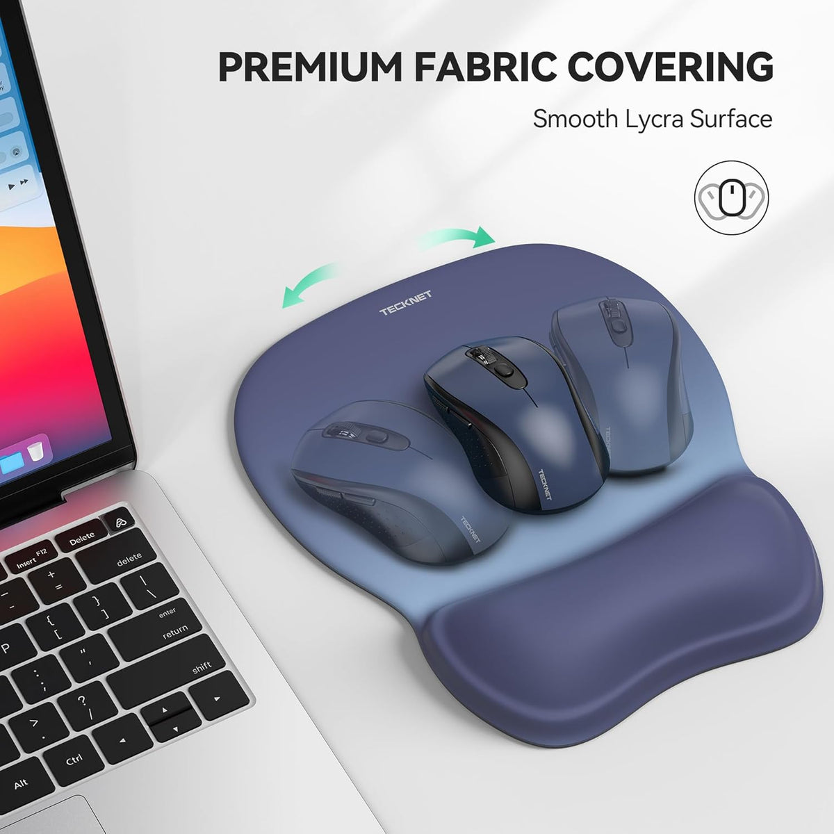 Gel Ergonomic Mouse Pad with Wrist Rest, Non-Slip PU Base, Gradient