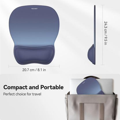 Gel Ergonomic Mouse Pad with Wrist Rest, Non-Slip PU Base, Gradient