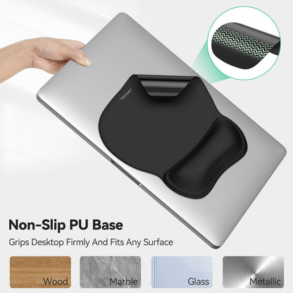 Gel Ergonomic Mouse Pad with Wrist Rest, Non-Slip PU Base, Gradient