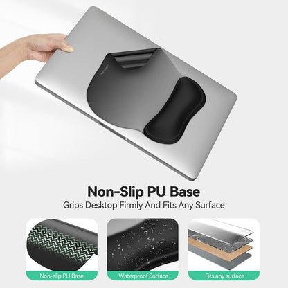 Gel Ergonomic Mouse Pad with Wrist Rest, Non-Slip PU Base, Gradient