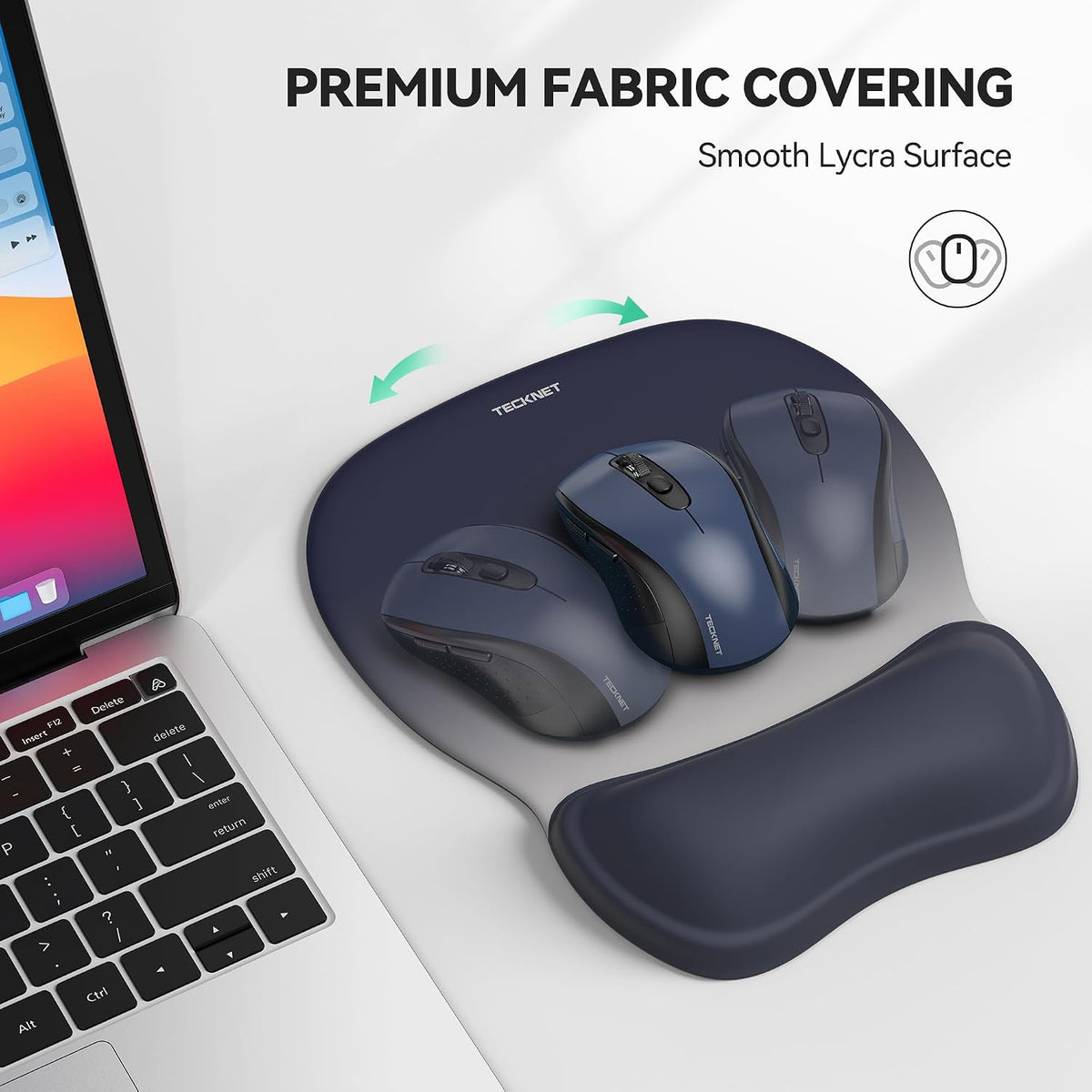 Gel Ergonomic Mouse Pad with Wrist Rest, Non-Slip PU Base, Gradient