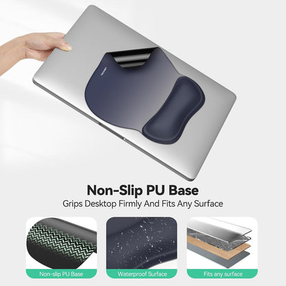 Gel Ergonomic Mouse Pad with Wrist Rest, Non-Slip PU Base, Gradient