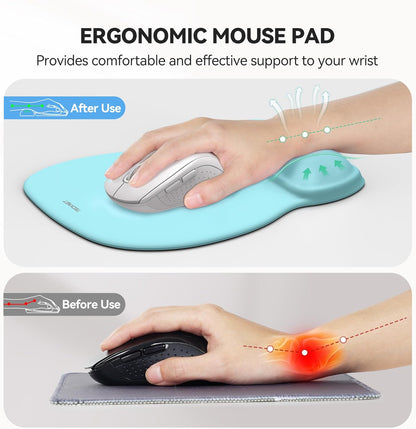Gel Ergonomic Mouse Pad with Wrist Rest, Non-Slip PU Base, Gradient