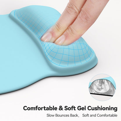 Gel Ergonomic Mouse Pad with Wrist Rest, Non-Slip PU Base, Gradient