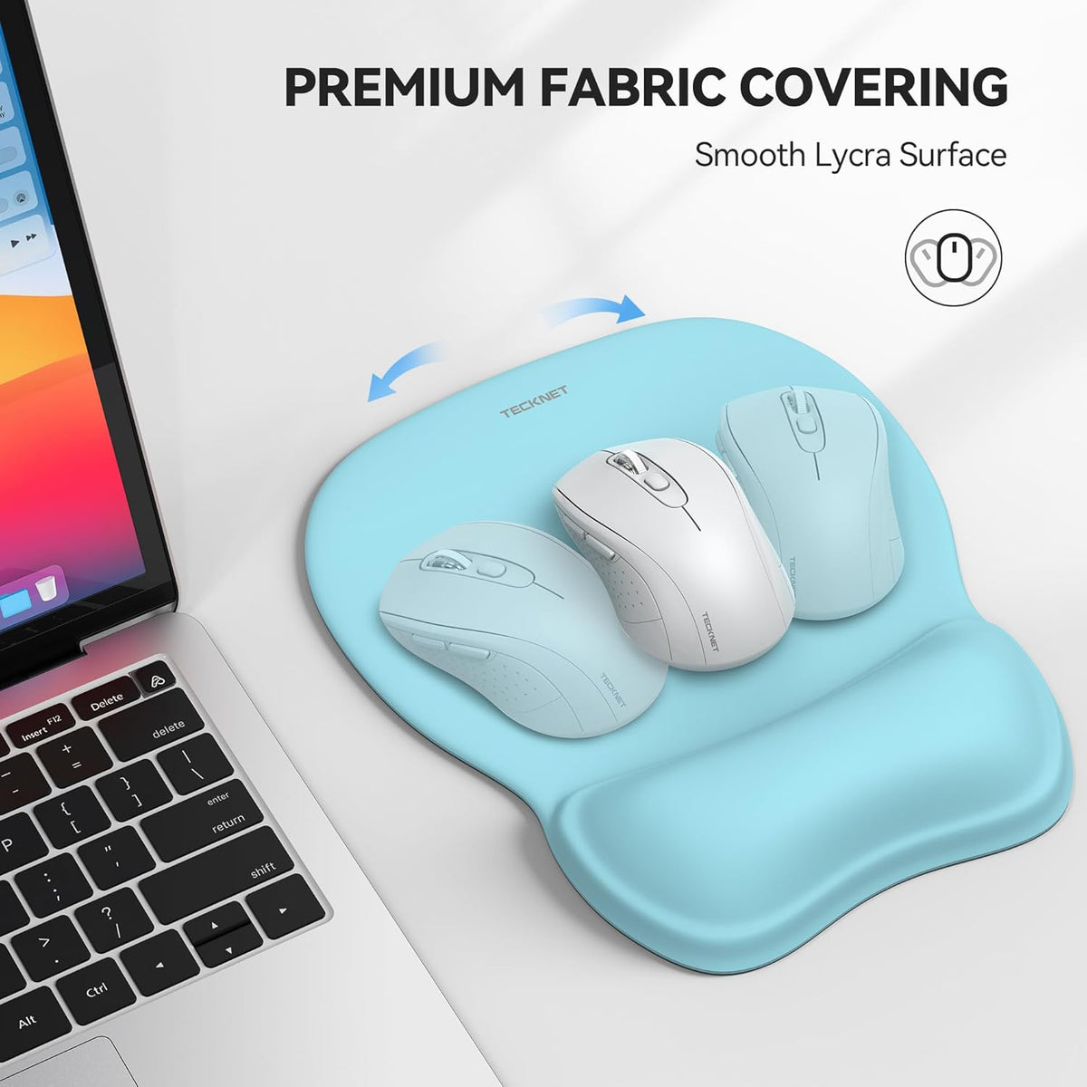 Gel Ergonomic Mouse Pad with Wrist Rest, Non-Slip PU Base, Gradient