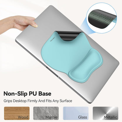 Gel Ergonomic Mouse Pad with Wrist Rest, Non-Slip PU Base, Gradient