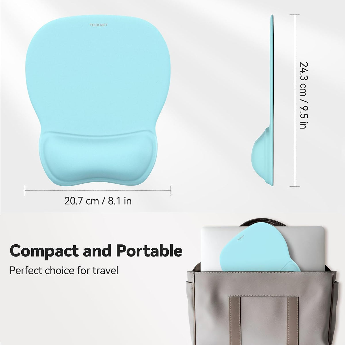 Gel Ergonomic Mouse Pad with Wrist Rest, Non-Slip PU Base, Gradient
