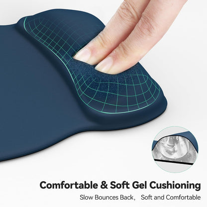 Gel Ergonomic Mouse Pad with Wrist Rest, Non-Slip PU Base, Gradient