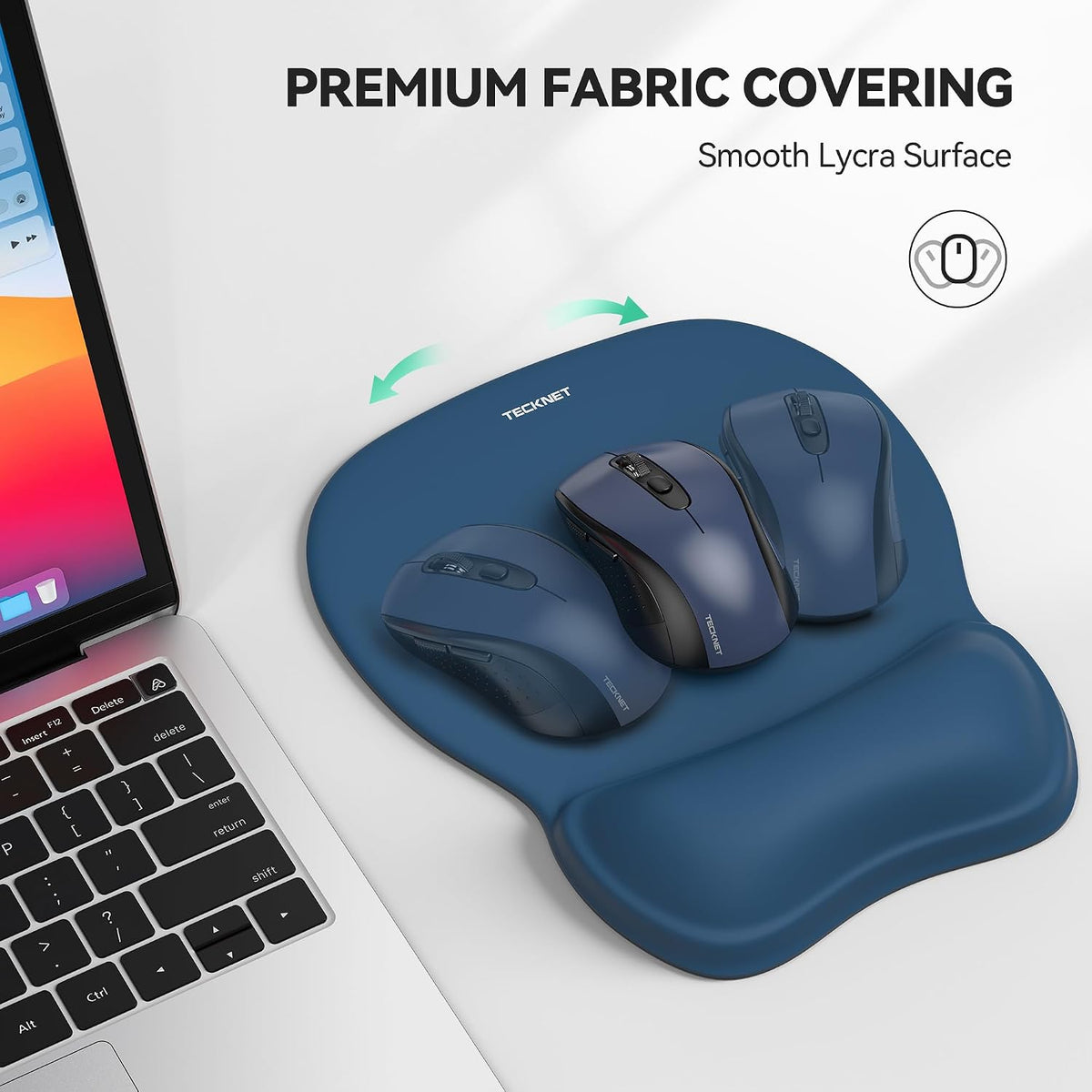 Gel Ergonomic Mouse Pad with Wrist Rest, Non-Slip PU Base, Gradient