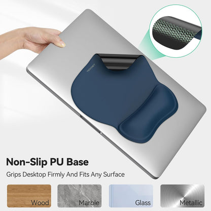 Gel Ergonomic Mouse Pad with Wrist Rest, Non-Slip PU Base, Gradient