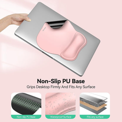Gel Ergonomic Mouse Pad with Wrist Rest, Non-Slip PU Base, Gradient