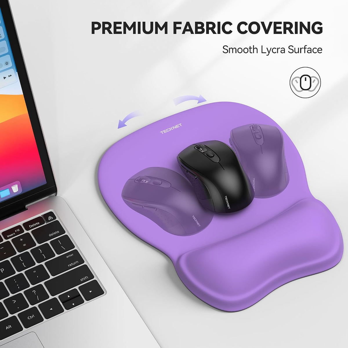 Gel Ergonomic Mouse Pad with Wrist Rest, Non-Slip PU Base, Gradient