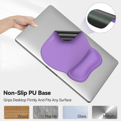 Gel Ergonomic Mouse Pad with Wrist Rest, Non-Slip PU Base, Gradient