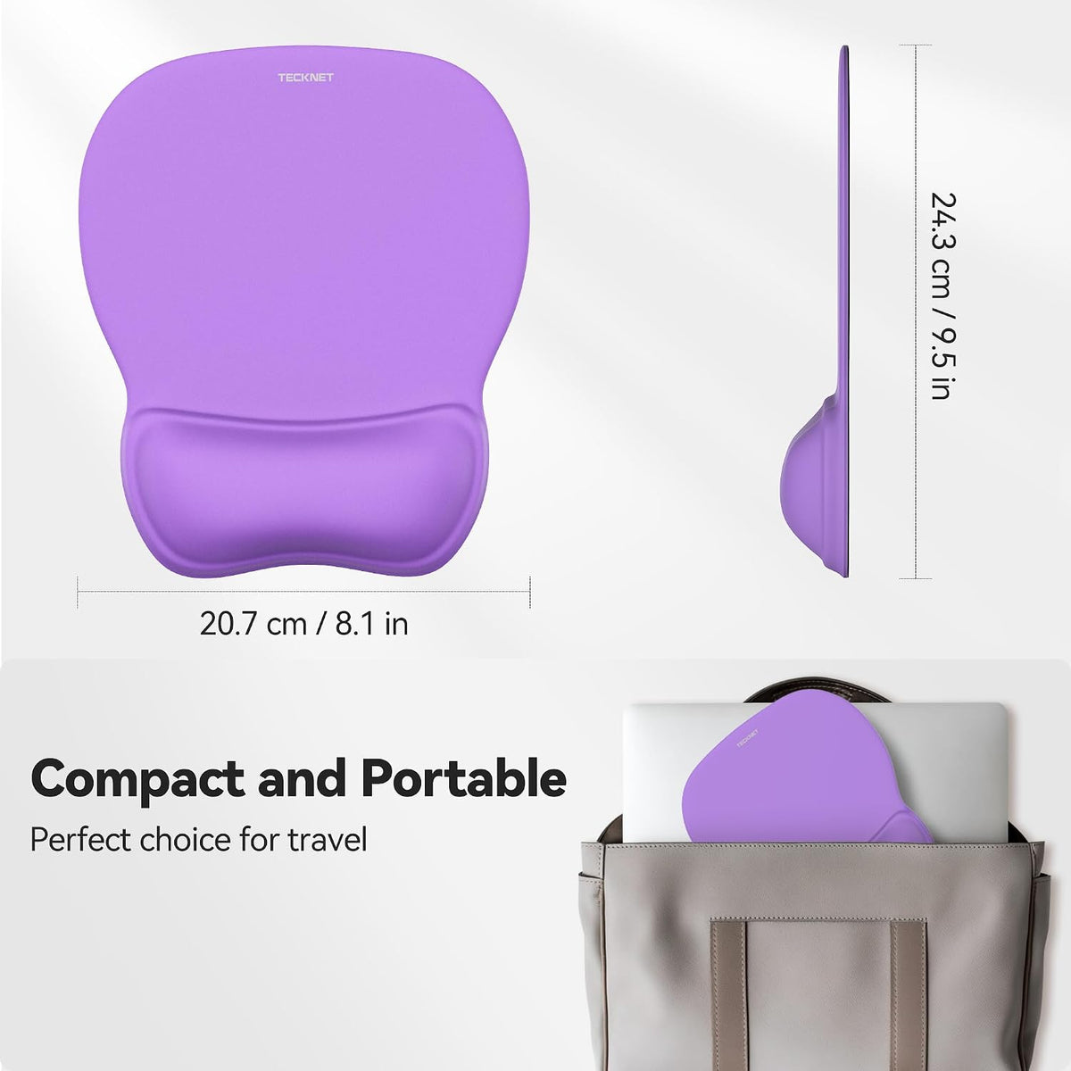 Gel Ergonomic Mouse Pad with Wrist Rest, Non-Slip PU Base, Gradient