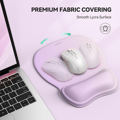 Gel Ergonomic Mouse Pad with Wrist Rest, Non-Slip PU Base, Gradient