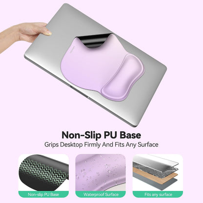 Gel Ergonomic Mouse Pad with Wrist Rest, Non-Slip PU Base, Gradient