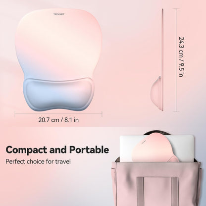Gel Ergonomic Mouse Pad with Wrist Rest, Non-Slip PU Base, Gradient