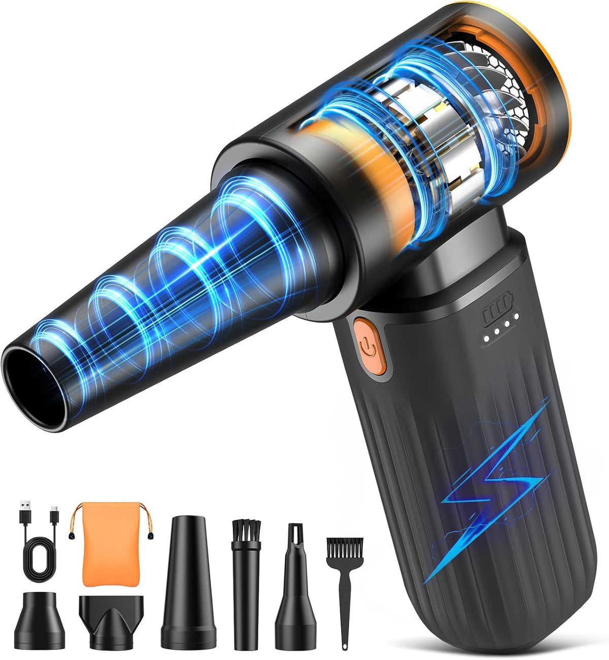 Compressed air Duster High-Speed Brushless Motor, 3-Speed Adjustable