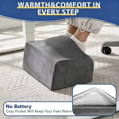 Foot Rest for Under Desk at Work, Adjustable Footrest for Office Chair & Gaming Chair,Ergonomic Footrest Pillow Desk Foot Stool with Washable Cover for Home, Airplane, Travel (Gray)