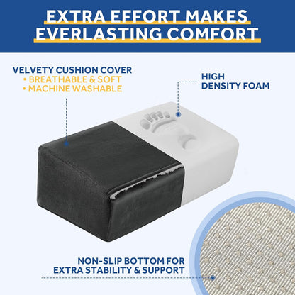 Foot Rest for Under Desk at Work, Adjustable Footrest for Office Chair & Gaming Chair,Ergonomic Footrest Pillow Desk Foot Stool with Washable Cover for Home, Airplane, Travel (Gray)