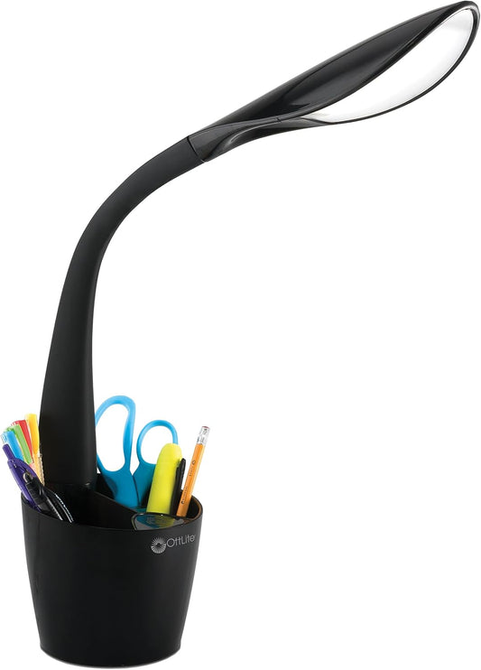 Organizer LED Desk Lamp with Storage Compartment, Black