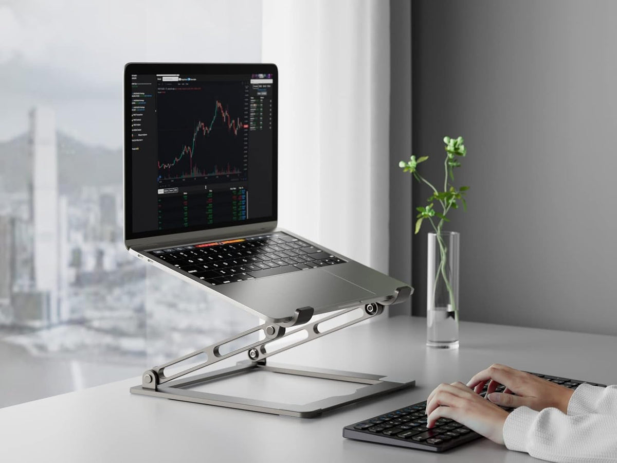 Laptop Stand for Desk, Portable Acrylic Laptop Riser, Ergonomic Adjustable Computer Stand Holder for Notebook MacBook Air Pro, Dell XPS, HP (10-17.3'')