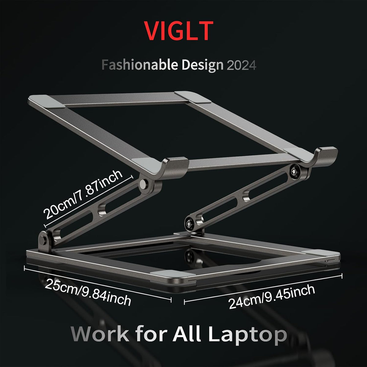 Laptop Stand for Desk, Portable Acrylic Laptop Riser, Ergonomic Adjustable Computer Stand Holder for Notebook MacBook Air Pro, Dell XPS, HP (10-17.3'')