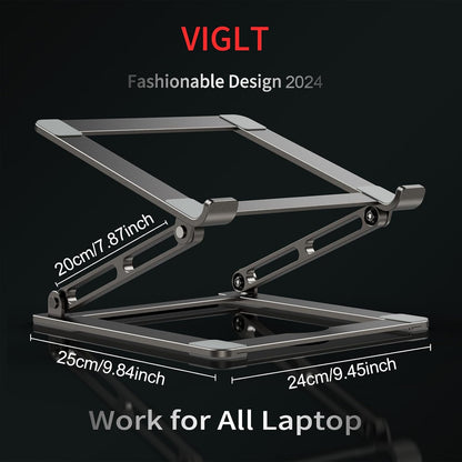 Laptop Stand for Desk, Portable Acrylic Laptop Riser, Ergonomic Adjustable Computer Stand Holder for Notebook MacBook Air Pro, Dell XPS, HP (10-17.3'')