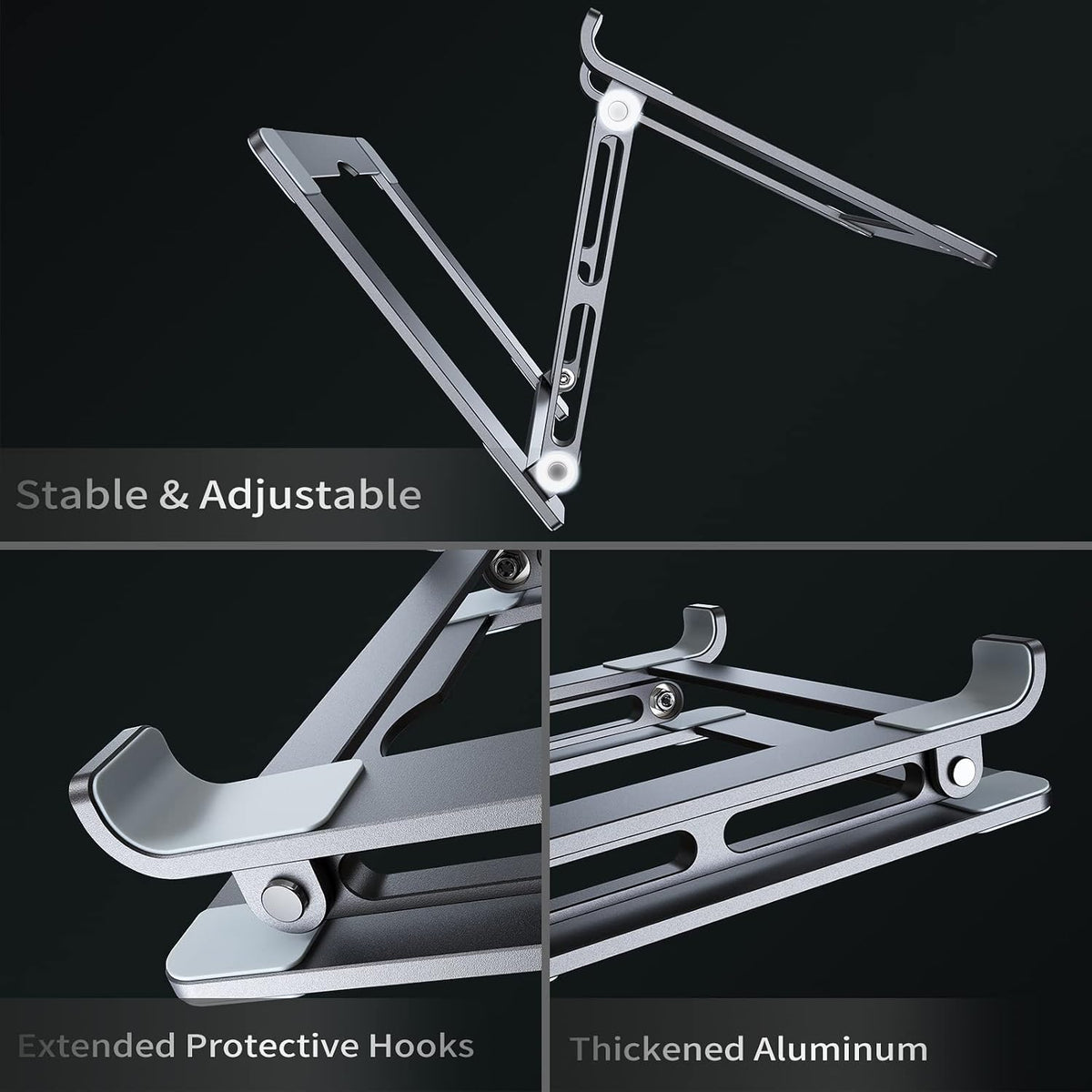 Laptop Stand for Desk, Portable Acrylic Laptop Riser, Ergonomic Adjustable Computer Stand Holder for Notebook MacBook Air Pro, Dell XPS, HP (10-17.3'')