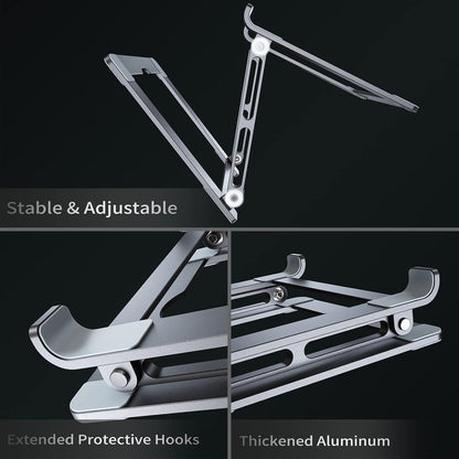 Laptop Stand for Desk, Portable Acrylic Laptop Riser, Ergonomic Adjustable Computer Stand Holder for Notebook MacBook Air Pro, Dell XPS, HP (10-17.3'')