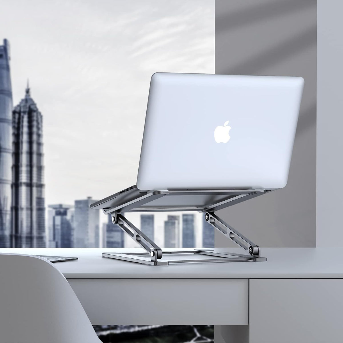 Laptop Stand for Desk, Portable Acrylic Laptop Riser, Ergonomic Adjustable Computer Stand Holder for Notebook MacBook Air Pro, Dell XPS, HP (10-17.3'')