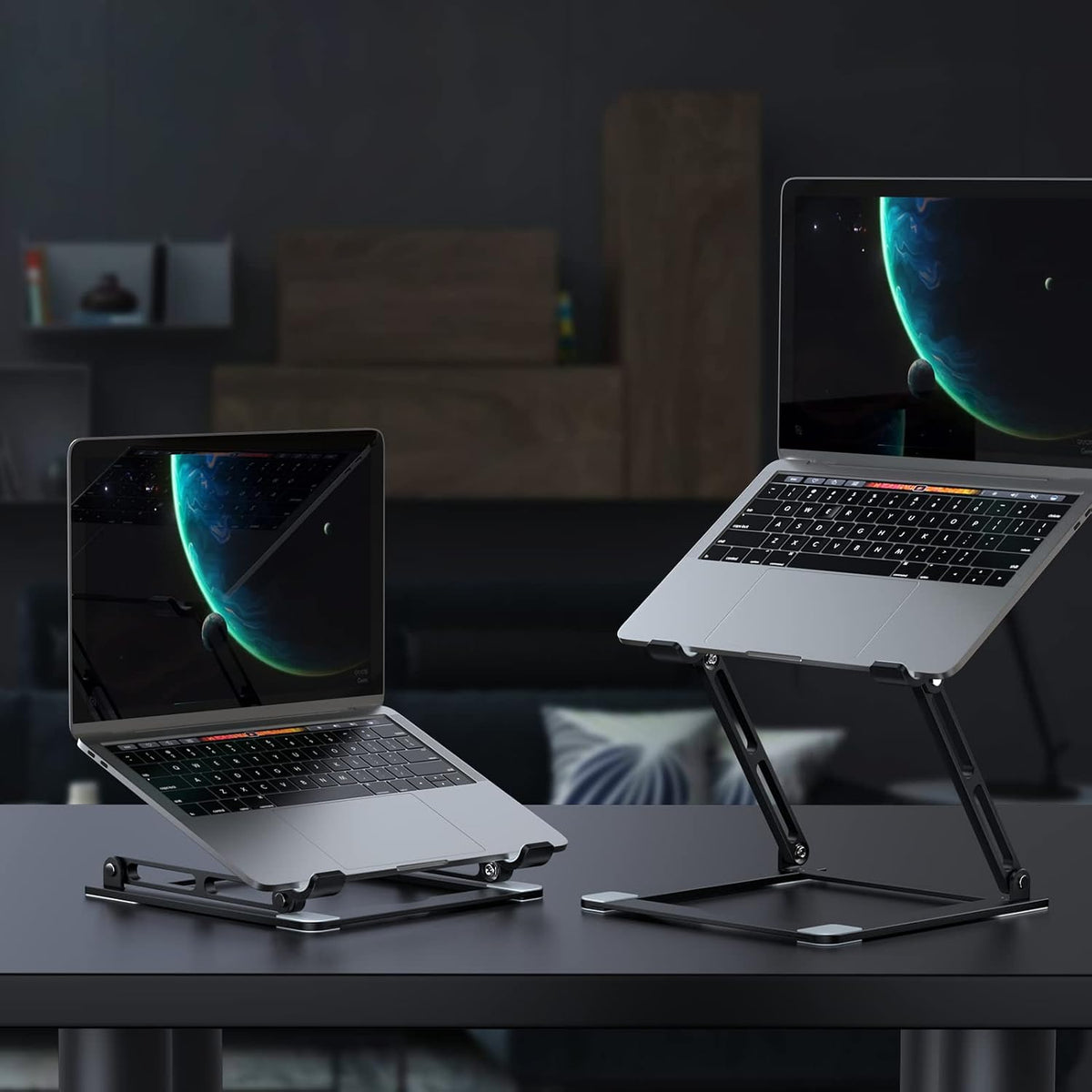 Laptop Stand for Desk, Portable Acrylic Laptop Riser, Ergonomic Adjustable Computer Stand Holder for Notebook MacBook Air Pro, Dell XPS, HP (10-17.3'')