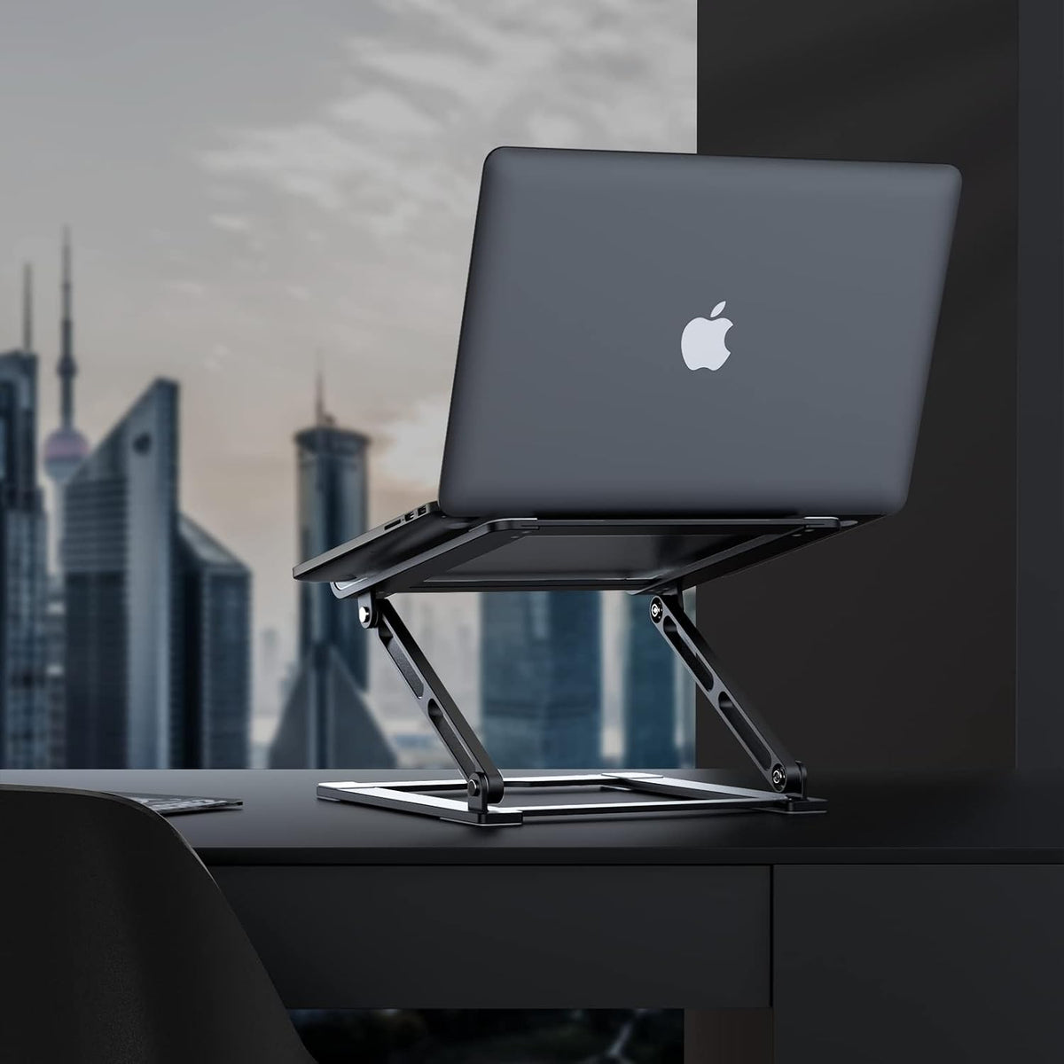 Laptop Stand for Desk, Portable Acrylic Laptop Riser, Ergonomic Adjustable Computer Stand Holder for Notebook MacBook Air Pro, Dell XPS, HP (10-17.3'')