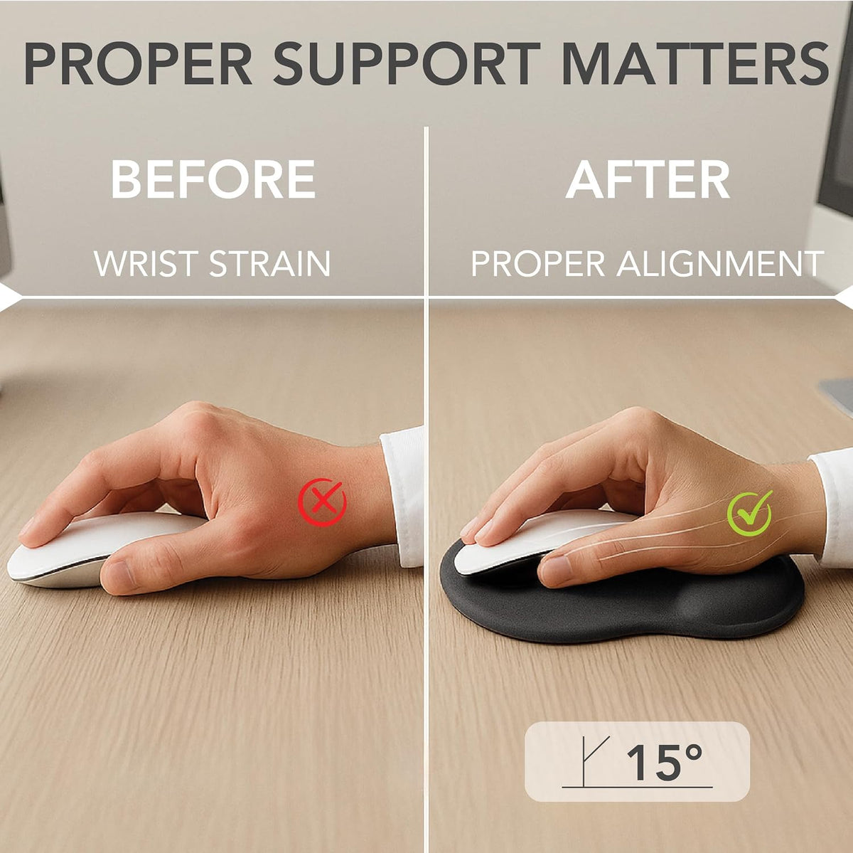 Ergonomic Mouse Pad with Wrist Rest