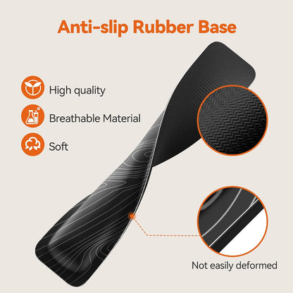 Wrist Rest for Computer Keyboard, Thicken Memory Foam Wrist Support Pad for Keyboard, Ergonomic Palm Rest for Pain Relief, Anti-Slip Rubber Base, 17x3.3 in, 1 inch (25mm), Black