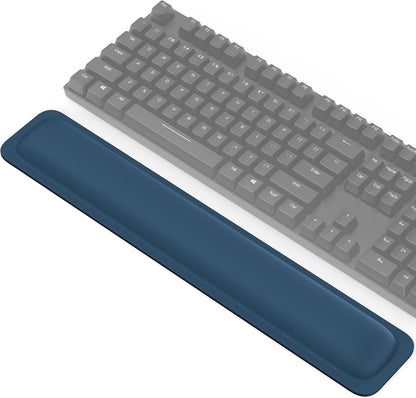 Wrist Rest for Computer Keyboard, Thicken Memory Foam Wrist Support Pad for Keyboard, Ergonomic Palm Rest for Pain Relief, Anti-Slip Rubber Base, 17x3.3 in, 1 inch (25mm), Black