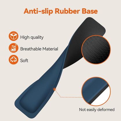 Wrist Rest for Computer Keyboard, Thicken Memory Foam Wrist Support Pad for Keyboard, Ergonomic Palm Rest for Pain Relief, Anti-Slip Rubber Base, 17x3.3 in, 1 inch (25mm), Black