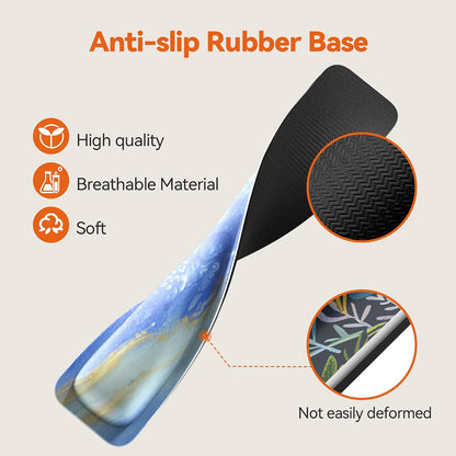 Wrist Rest for Computer Keyboard, Thicken Memory Foam Wrist Support Pad for Keyboard, Ergonomic Palm Rest for Pain Relief, Anti-Slip Rubber Base, 17x3.3 in, 1 inch (25mm), Black
