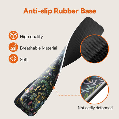 Wrist Rest for Computer Keyboard, Thicken Memory Foam Wrist Support Pad for Keyboard, Ergonomic Palm Rest for Pain Relief, Anti-Slip Rubber Base, 17x3.3 in, 1 inch (25mm), Black