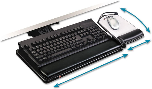 Knob Adjust Keyboard Tray, 17.75 in Track