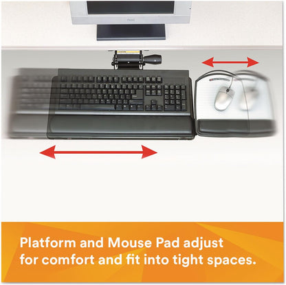 Knob Adjust Keyboard Tray, 17.75 in Track